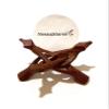 NESSASTORES - Carved Tripod Wood Stand Holder 4" #JC-045 (63 pcs) view 2