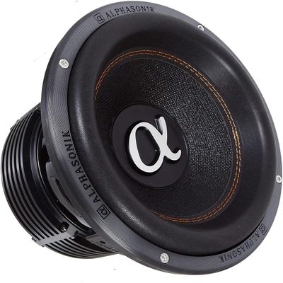 Alphasonik VSW810 Venum 800 Series 10 3300 Watts Max / 1100 Watts RMS Dual 4 Ohm Car Subwoofer Die Cast Aluminum Basket w/Double Stacked Magnets Carbon Fiber Cone Cooling Rings System Sub Woofer