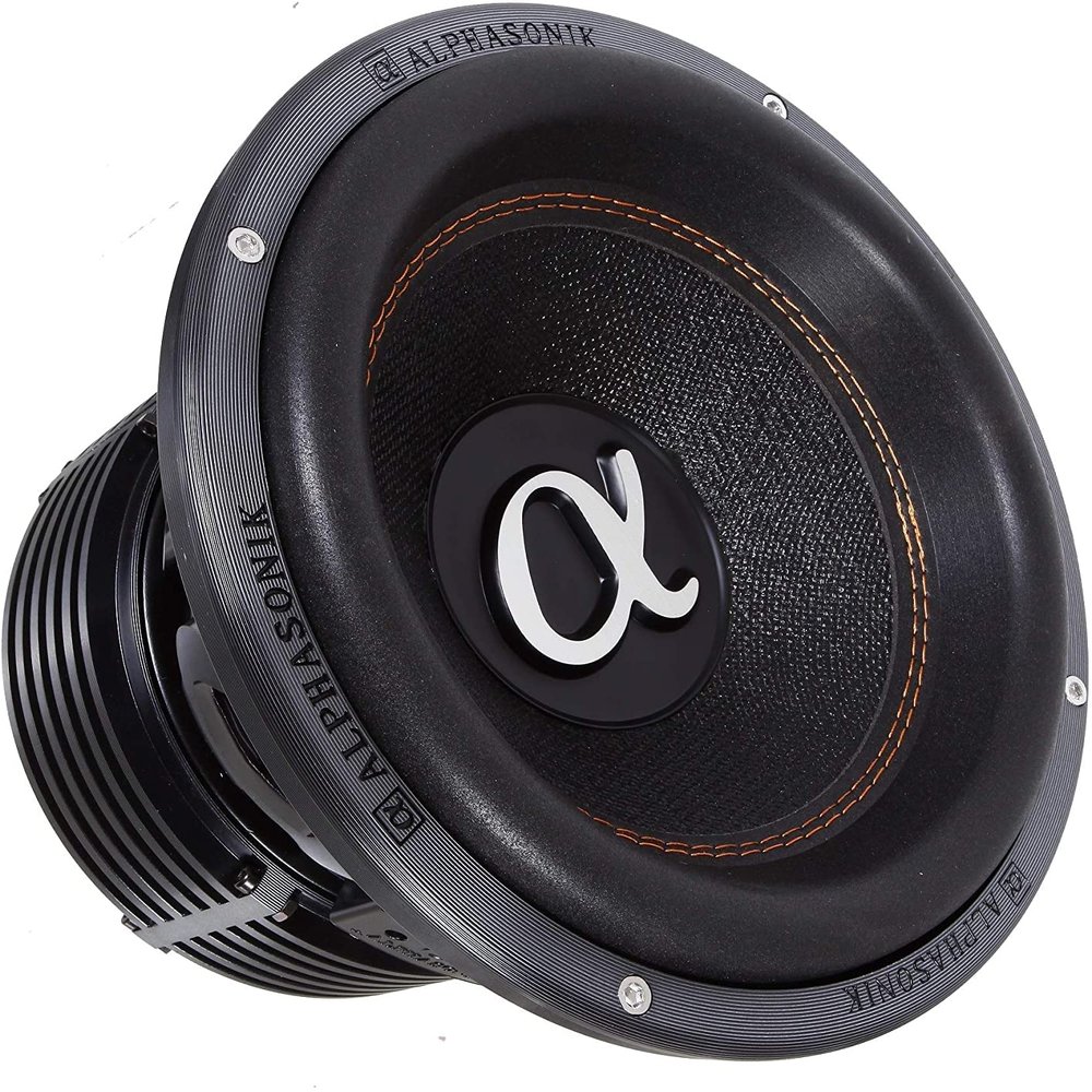 Alphasonik VSW810 Venum 800 Series 10 3300 Watts Max / 1100 Watts RMS Dual 4 Ohm Car Subwoofer Die Cast Aluminum Basket w/Double Stacked Magnets Carbon Fiber Cone Cooling Rings System Sub Woofer