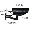 JYtrend Fake Camera, Dummy Camera CCTV Surveillance System with Realistic Red LED Flashing Light for Outdoor and Indoor + Warning Sticker (2 Pack, Black) view 2