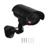 JYtrend Fake Camera, Dummy Camera CCTV Surveillance System with Realistic Red LED Flashing Light for Outdoor and Indoor + Warning Sticker (1 Pack, Black) view 1
