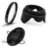 58mm Camera Accessories 3 in 1 Set UV Lens Filter Lens Cap Lens Hood view 1