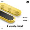 elago | LINE Friends Magnetic Cable Management Buttons, Organize 3 Cables, Powerful Magnets, Reusable Sticker Attaches to Surface, Desk Organization (Sally) view 3