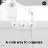 elago | LINE Friends Magnetic Cable Management Buttons, Organize 3 Cables, Powerful Magnets, Reusable Sticker Attaches to Surface, Desk Organization (CONY) view 2