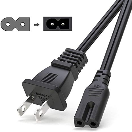 DIGITMON Replacement 10FT US 2Prong AC Power Cord Cable for Sylvania Portable Bluetooth CD Radio Boombox