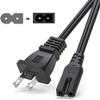 DIGITMON Replacement 10FT US 2Prong AC Power Cord Cable for Sylvania Portable Bluetooth CD Radio Boombox view 1