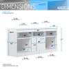 White TV Stand for 65 Inch TV, Entertainment Center with Storage for Living Room or Bedroom with Cabinet and Storage, Television Stand Fits Screens up to 65" When Measured Diagonally view 3