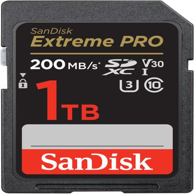 SanDisk 1TB Extreme PRO SDXC UHS-I Memory Card - C10, U3, V30, 4K UHD, SD Card - SDSDXXD-1T00-GN4IN