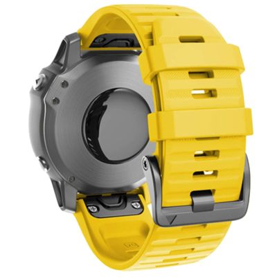 20 22 26mm Quick Release Strap for Garmin Fenix 7 7X 7S Smart Watch Band Wirstband Strap (Color : Yellow, Size : 22mm Fenix 7)