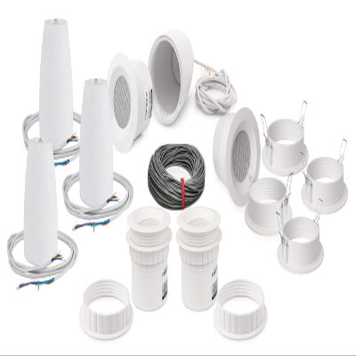 Pure Resonance Audio C3 3" Micro Speakers with Ceiling/Pendant Installation Kit (4 Speakers)