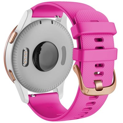 18 20mm Silicone Wrist Strap for Garmin Vivoactive 3 4S Garmin Venu Smart Watch Band for Forerunner 645 245 Wristband Strap (Color : Purple Red, Size : 20mm Forerunner 245)