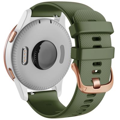 18 20mm Silicone Wrist Strap for Garmin Vivoactive 3 4S Garmin Venu Smart Watch Band for Forerunner 645 245 Wristband Strap (Color : Army Green, Size : Vivoactive 3 Venu)