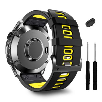 ZPJPPLX 22mm Sport Silicone Band Compatible with Garmin Fenix8 AMOLED 47mm/7 Pro/7/6 Pro/6/5 Plus/5,Quick-Fit Strap for Fenix E/Forerunner965 955/Descent G1/Approach S60 S62/epix Pro 47MM/quatix 7Pro