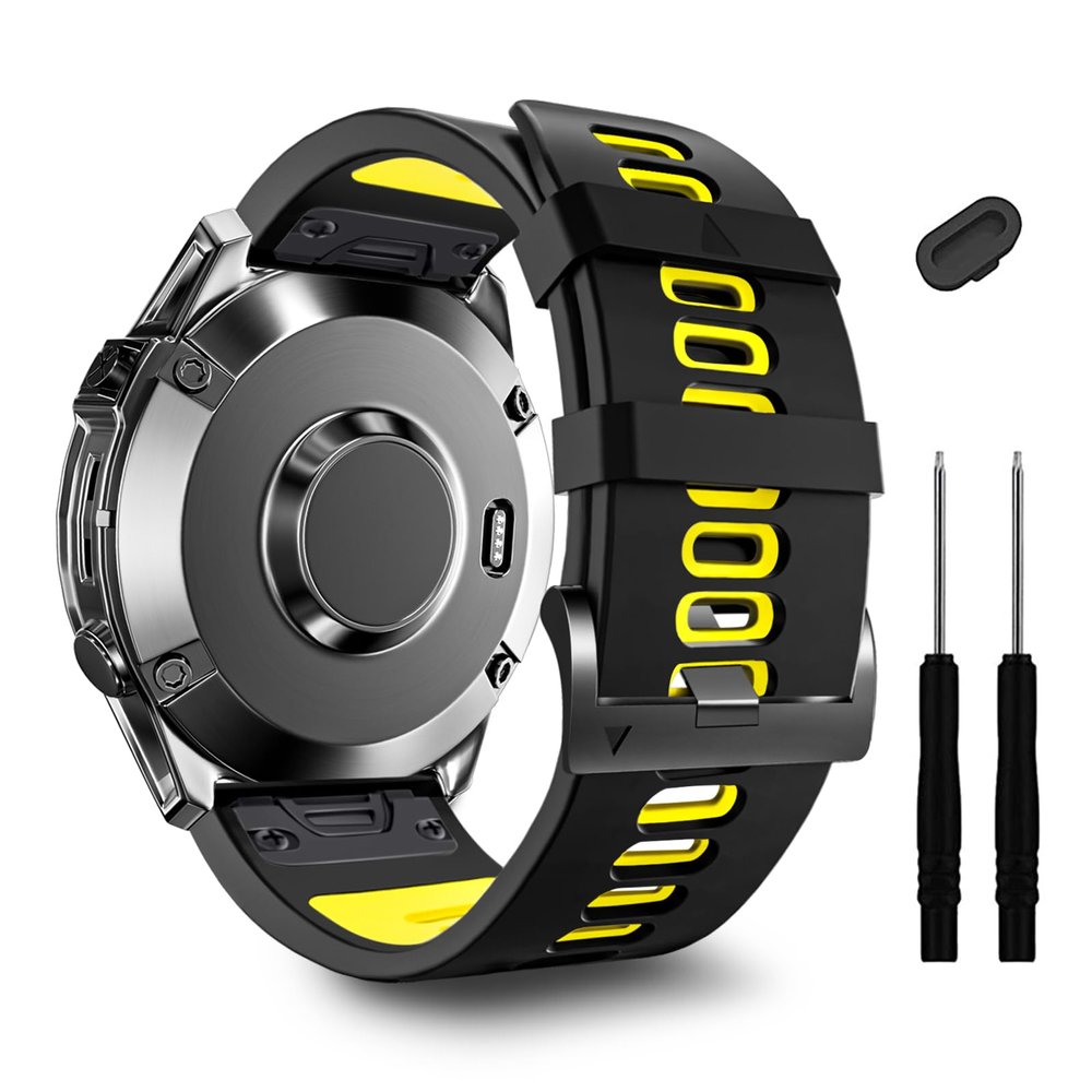 ZPJPPLX 22mm Sport Silicone Band Compatible with Garmin Fenix8 AMOLED 47mm/7 Pro/7/6 Pro/6/5 Plus/5,Quick-Fit Strap for Fenix E/Forerunner965 955/Descent G1/Approach S60 S62/epix Pro 47MM/quatix 7Pro