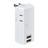 ELPA UA-223SB Lightning Resistant USB Strip, 2 Outlets, 2 Ports, Storage Plug, USB A Type, DC 5 V, Up to 3.4 A, Outlet (AC 100 V, 14 A, Total 1400 W) view 1