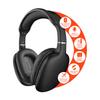 HyperGear Wireless Headphones Bluetooth Black- Noise Isolation Headphones Wireless Over The Ear Head Phones, Gym Headset Built-in Mic Controls Square Foam Cups Foldable Headphone for Women and Men view 1