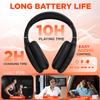 HyperGear Wireless Headphones Bluetooth Black- Noise Isolation Headphones Wireless Over The Ear Head Phones, Gym Headset Built-in Mic Controls Square Foam Cups Foldable Headphone for Women and Men view 3