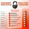 HyperGear Wireless Headphones Bluetooth Black- Noise Isolation Headphones Wireless Over The Ear Head Phones, Gym Headset Built-in Mic Controls Square Foam Cups Foldable Headphone for Women and Men view 4