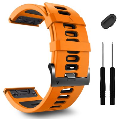 ZPJPPLX 26mm Easy Fit Watch bands For tactix 8 Fenix 8 51mm 7X Pro 6X 5X,Soft Silicone Sport Straps Compatible for Garmin Tactix7/Fenix 6X Pro/Fenix 5X Plus/Enduro3 2/Descent Mk2i/3i Epix Pro 51mm