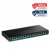 TRENDnet 16-Port Gigabit PoE+ Switch, 16 x Gigabit PoE+ Ports, Up to 30W Per Port, 1U 19 Rackmount Brackets Included, Fanless, Lifetime Protection, Black, TPE-TG161H view 3