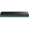 TRENDnet 16-Port Gigabit PoE+ Switch, 16 x Gigabit PoE+ Ports, Up to 30W Per Port, 1U 19 Rackmount Brackets Included, Fanless, Lifetime Protection, Black, TPE-TG161H view 4