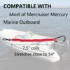 GZZTORES 8M0092850 Boat Kill Switch Lanyard Replacement for Mercury Marine Boat Emergency Stop Switch Safety Lanyard Cord 54 Inch/137 Long -Replace 15920T54 15920A54 (Aluminum Alloy Clip Red 1Pcs) view 4