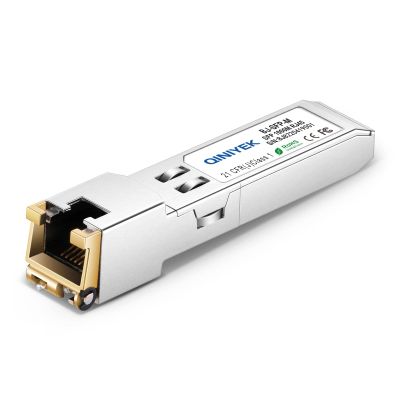 QINIYEK 1.25G SFP-T, 1000BASE-T RJ45 Copper SFP for Cisco GLC-T/SFP-GE-T, Meraki, Fortinet, Ubiquiti UniFi UF-RJ45-1G, D-Link, Supermicro, Netgear, TP-Link and More, up to100m