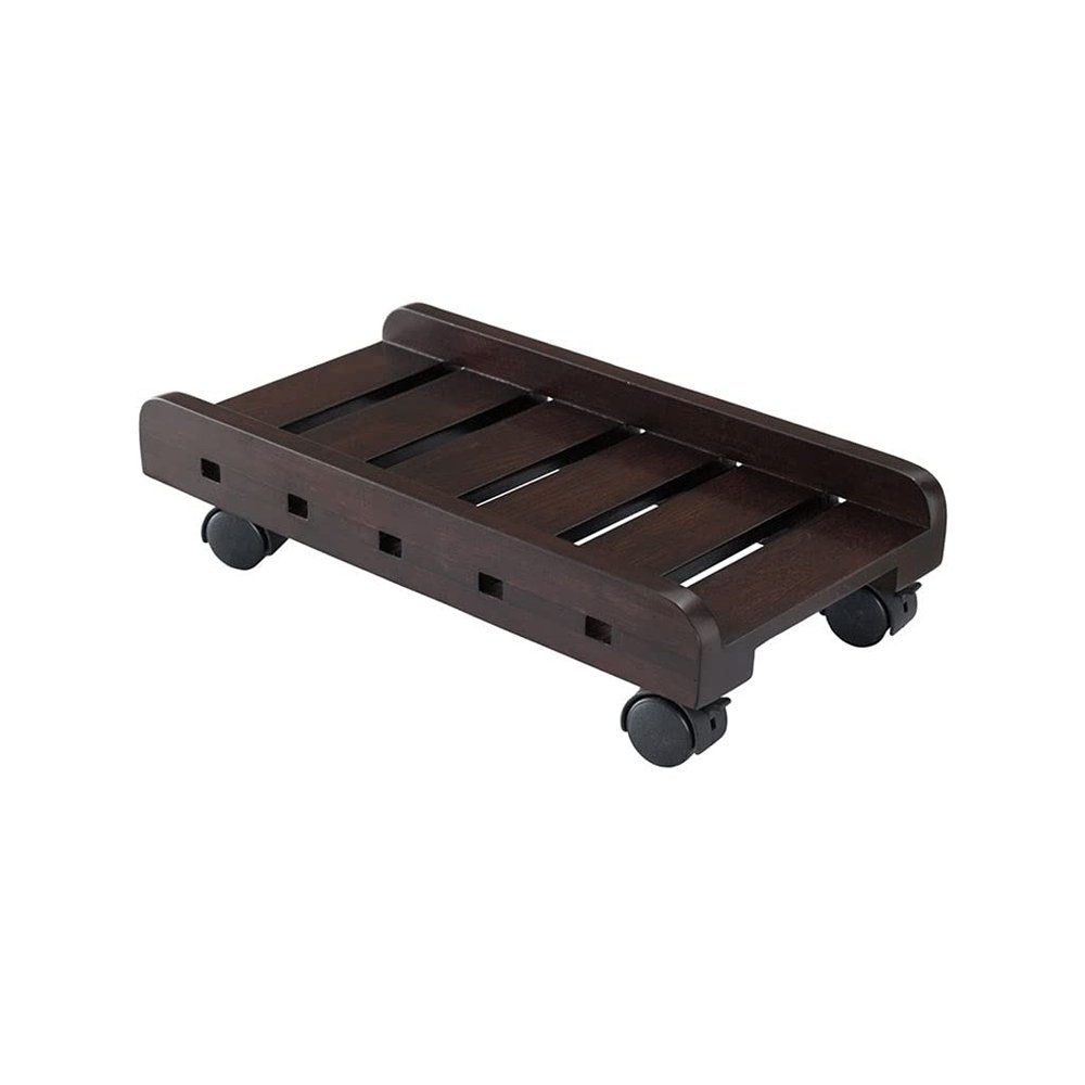 Liudan-CPU Stand CPU Bracket Desktop Host Pulley Rack Bracket With Wooden Base Bracket PC Bracket Suitable For Most PC Computer Tower Stands (color: C, Size: 7.87in)