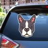 Boston Terrier Dog Puppy Head Vinyl Decal Sticker for Car Boat Laptop Reflective Glossy Choose Size (16'' x 12.8" (40.6cm x 32.4cm), Reflective) view 1