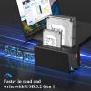 FIDECO USB 3.2 Gen 1 to Hard Drive Docking Station, Hard Drive Dock for 2.5 or 3.5 inch SATA I/II/III HDD SSD with Hard Drive Duplicator/Offline Clone Function and 2 USB Cables, Support UASP view 2