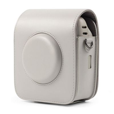 HONGYAN Camera Bags Full Body Camera PU Leather Case Bag with Strap for Fujifilm Instax Square SQ20(White) Camera case (Color : White)
