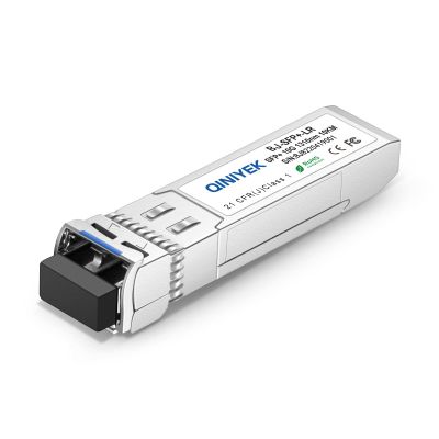 QINIYEK 10GBase-LR SFP+ Transceiver, 10G Singlemode SFP+ LC Module for Intel E10GSFPLR, Mikrotik, Netgear(SMF,1310nm,10km,DDM)