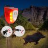 KINGCOO Solar Security Alarm Light, Human Sensing Siren, 129dB Gun Sound and Dog Barking, Strobe Light Warning for Outdoor Yard, Garden, Farm, Barn, Villa Yard view 4