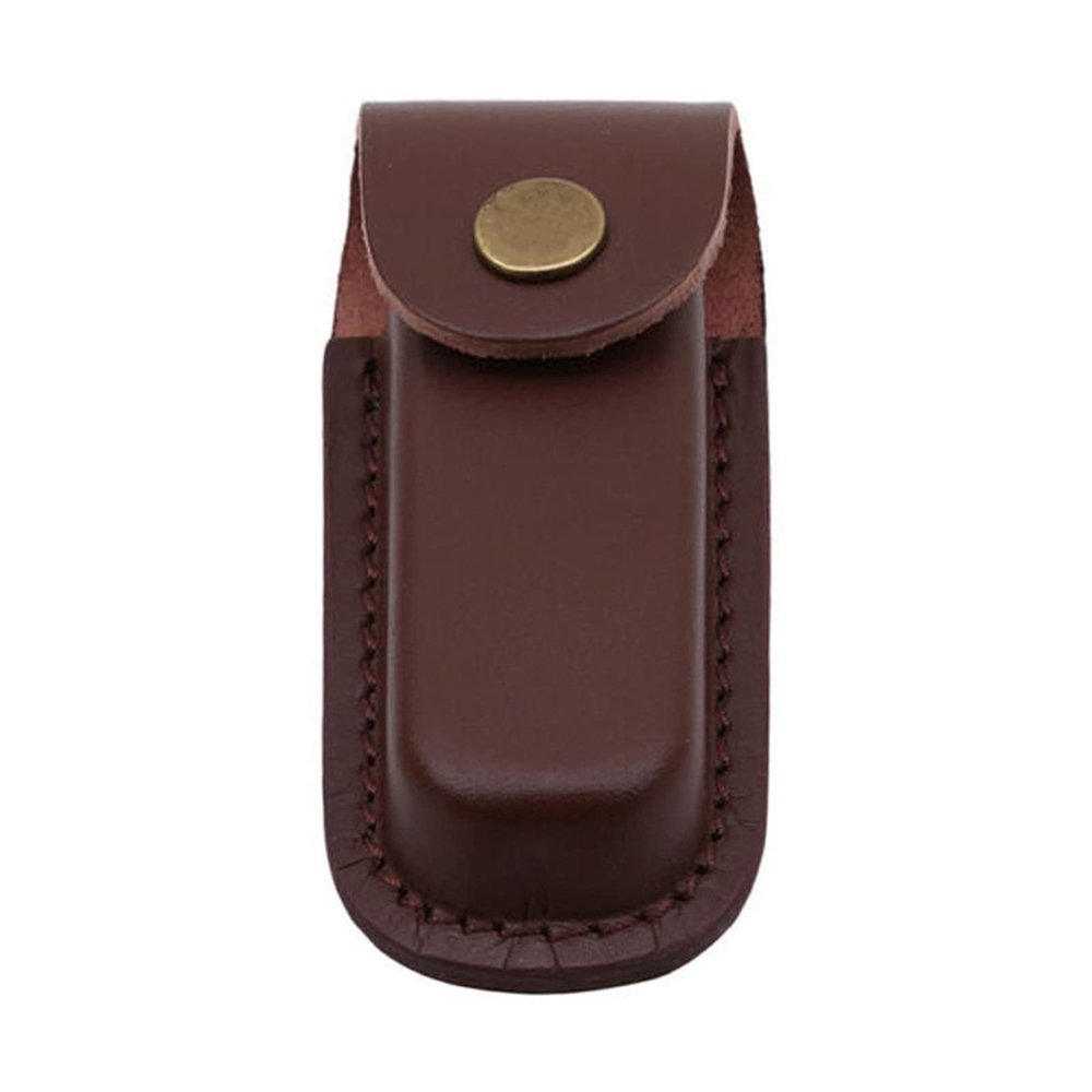 Knife Sheath, 4.7 '' Folding Knife Holster PU Leather Belt Knife Pouch for Outdoor Hunting Camping