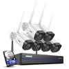 ANNKE WS300 3MP 1296P WiFi Surveillance Cameras (6 PCS) with 5MP NVR 1TB HDD, Security Cameras System 2K, AI Human Detection Email Alarm, Work with Alexa, Support Cloud Storage, One-Way Audio Record view 1