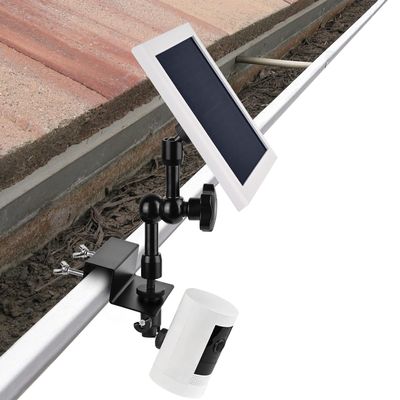 2-in-1 Gutter Mount for Solar Panel, Stick Up Cam Battery, Spotlight Cam and Spotlight Cam Plus/Pro(Battery), Perfect Angle to Get Adequate Sunlight for Your Solar Panel - Black
