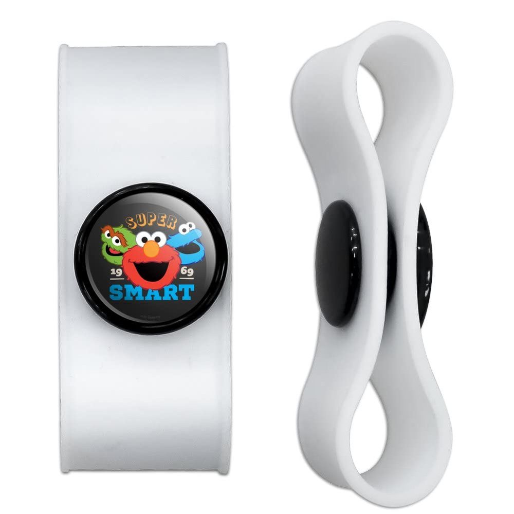 GRAPHICS & MORE Sesame Street Elmo Super Smart Headphone Earbud Cord Wrap - Charging Cable Manager - Wire Organizer Set of 2 - White