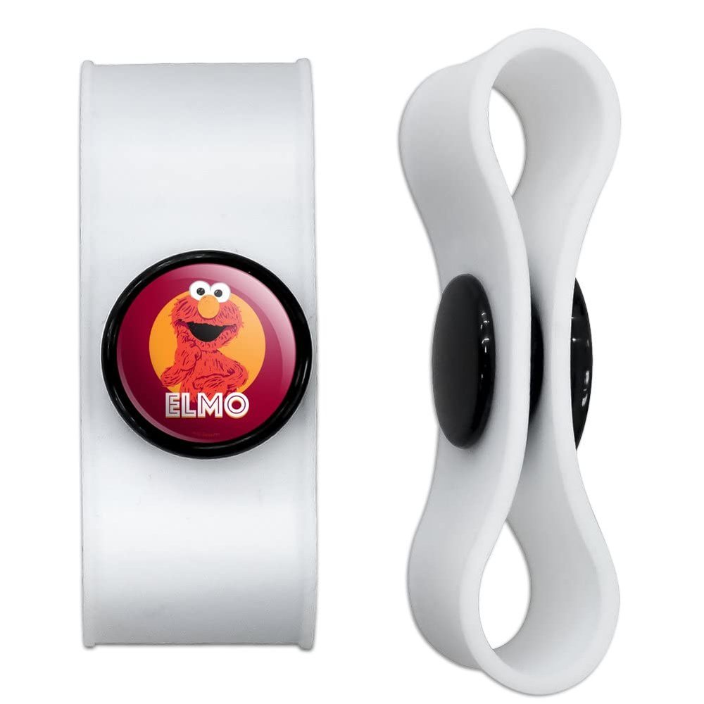 GRAPHICS & MORE Sesame Street Elmo Scribble Headphone Earbud Cord Wrap - Charging Cable Manager - Wire Organizer Set of 2 - White