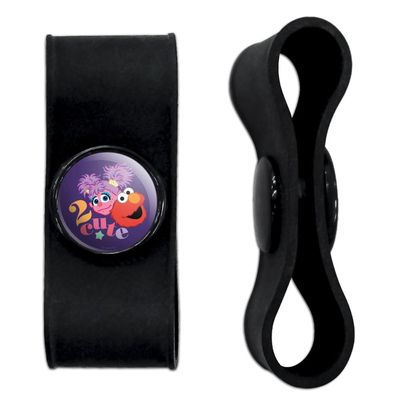 GRAPHICS & MORE Sesame Street Elmo and Abby 2 Cute Headphone Earbud Cord Wrap - Charging Cable Manager - Wire Organizer Set of 2 - Black