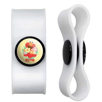 GRAPHICS & MORE Sesame Street Flowers for You Elmo Headphone Earbud Cord Wrap - Charging Cable Manager - Wire Organizer Set of 2 - White