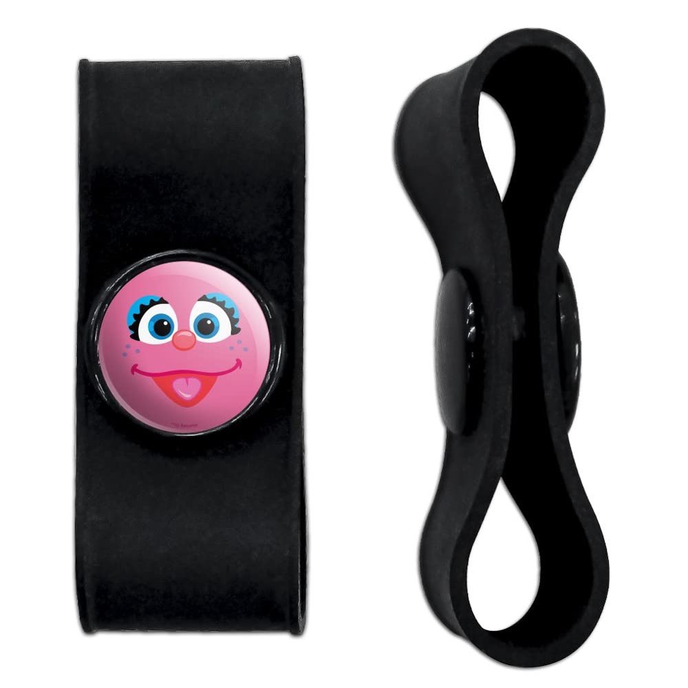 GRAPHICS & MORE Sesame Street Abby Cadabby Headphone Earbud Cord Wrap - Charging Cable Manager - Wire Organizer Set of 2 - Black