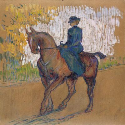 Henri de Toulouse : Lautrec Side Saddle : 1899 : Archival Quality Art Print