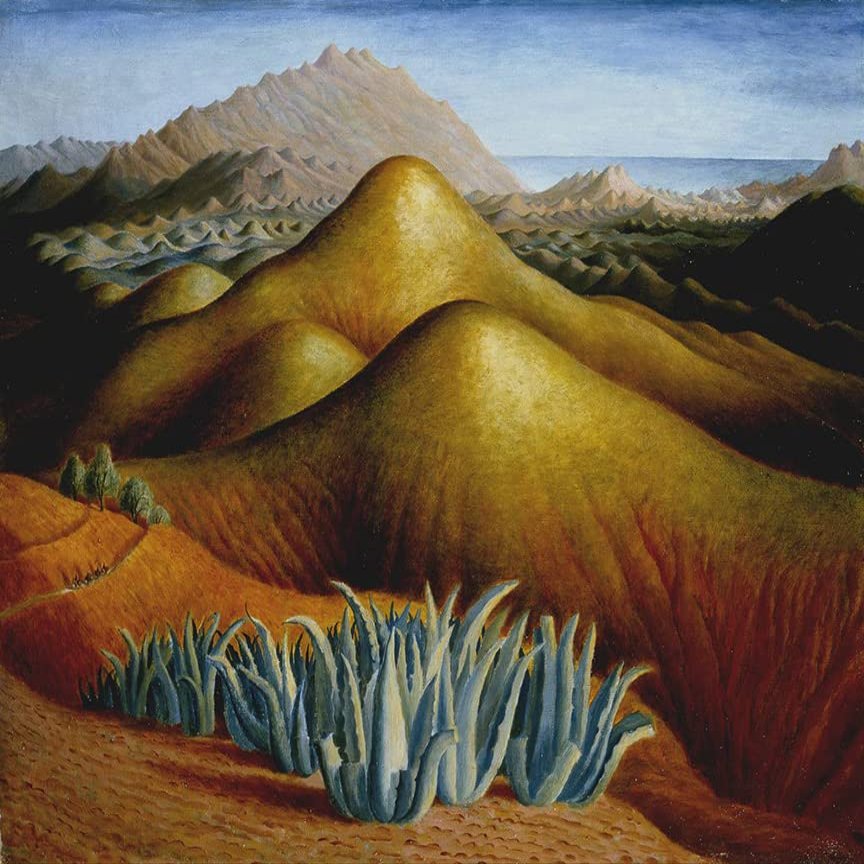 Dora Carrington : Spanish Landscape with Mountains : 1924 : Archival Art Print