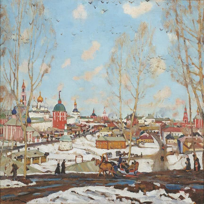 Konstantin Yuon : The Monastery at Zagorsk : 1911 : Archival Quality Art Print