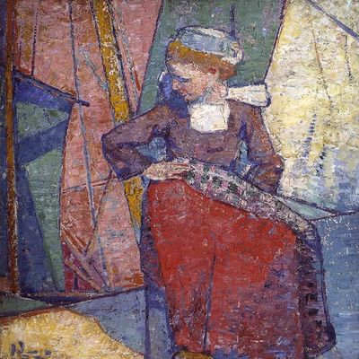Alfred Wolmark : Fisher Girl of Concarneau : 1911 : Archival Quality Art Print