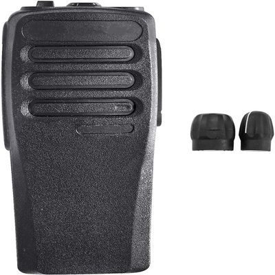 16 Channel Replacement Housing Case for CP200D Radio with Buttons Channel PTT Button Stickers (Black)