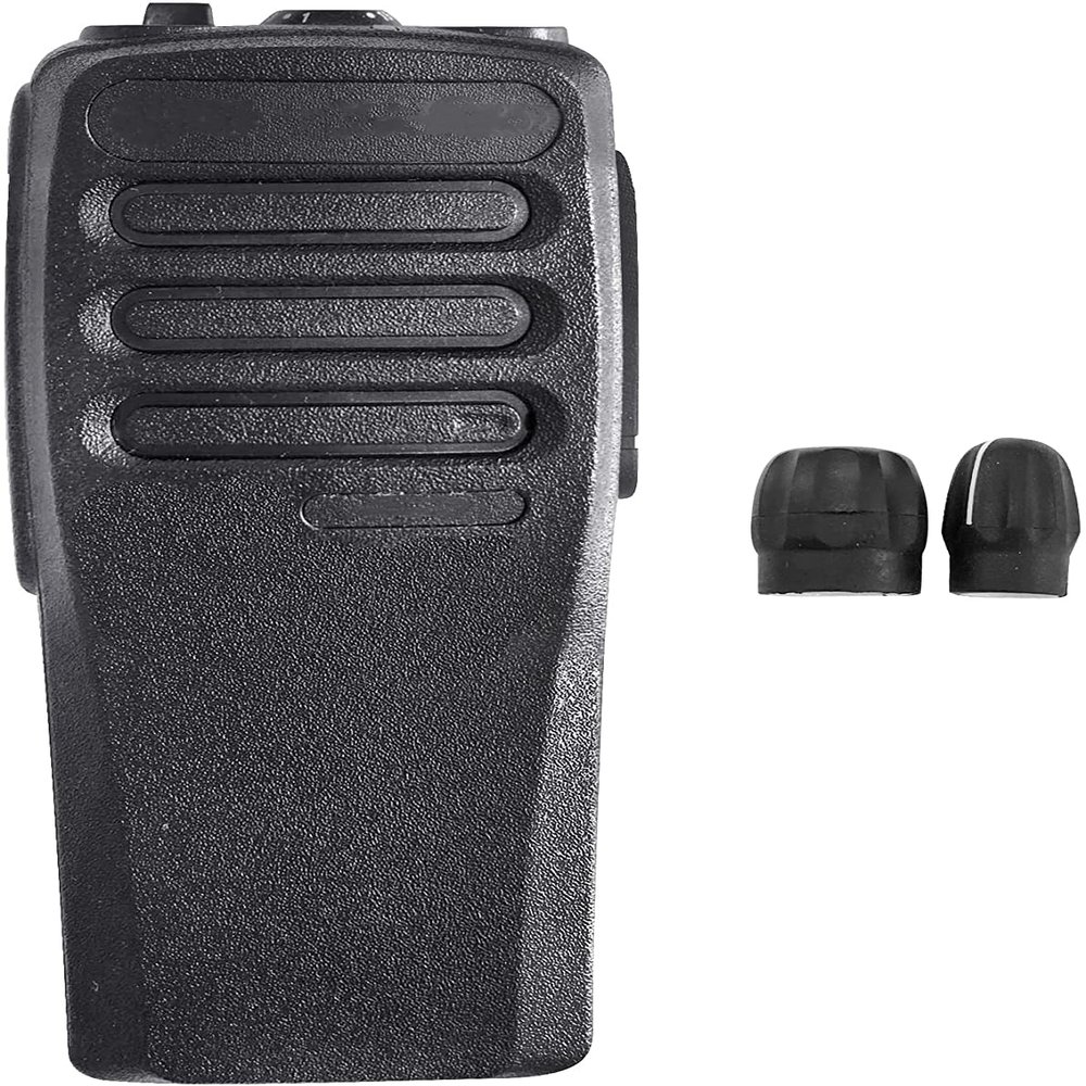 16 Channel Replacement Housing Case for CP200D Radio with Buttons Channel PTT Button Stickers (Black)