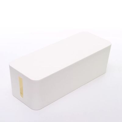 Floating Shelf Bracket Cable Management Box, Router Storage Box, Cord Organizer Box to Protect Charger, Cable, Power Strip and Other Electric Devices Shelves Bracket ( Color : White , Size : Medium )