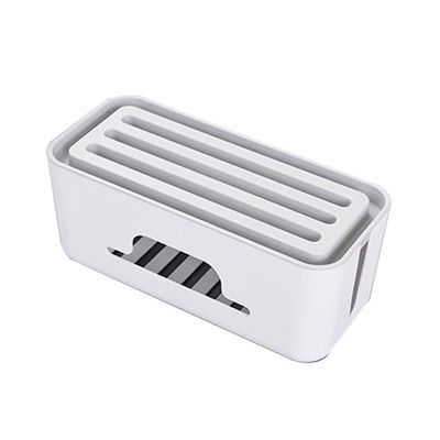 YANZHEXIN Floating Shelf Bracket Cord Organizer Box, Cable Management Box Router Storage Box to Protect Power Strip, Charger, Cable and Other Electric Devices Shelves Bracket (Color : H)