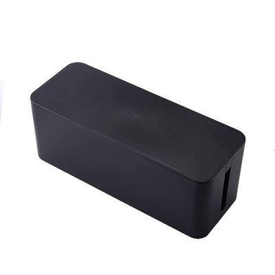 Floating Shelf Bracket Cable Management Box, Router Storage Box, Cord Organizer Box to Protect Charger, Cable, Power Strip and Other Electric Devices Shelves Bracket ( Color : Black , Size : Medium )